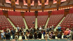 Cittadini visitano l'Aula di Montecitorio