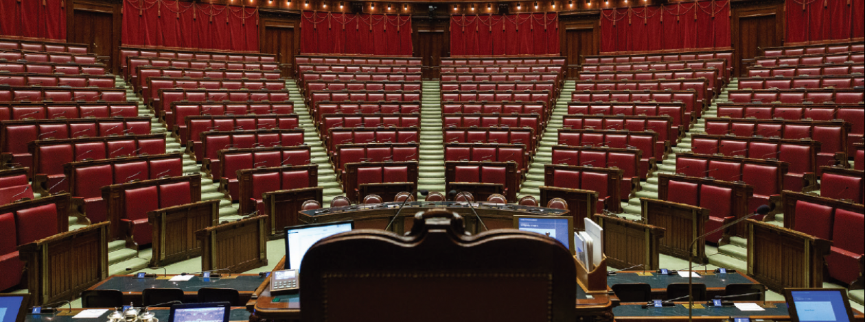 L'emiciclo dell'Aula di Montecitorio visto dal banco di Presidenza